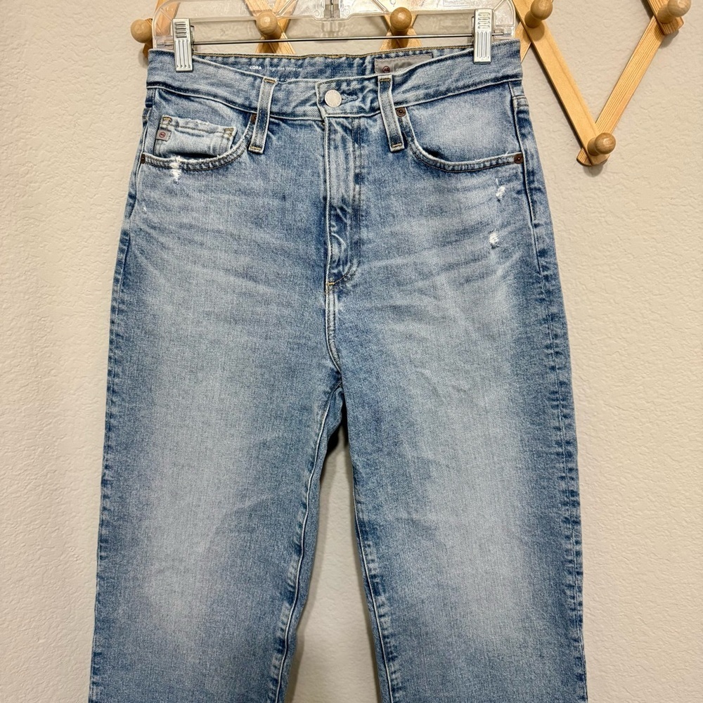 AG Jeans Kora High-Rise Wide Leg Distressed Jeans Size 26 - Picture 4 of 11